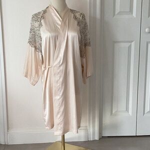 *BUNDLE ONLY* Victoria's Secret Cream Satin Lace Robe